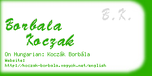 borbala koczak business card